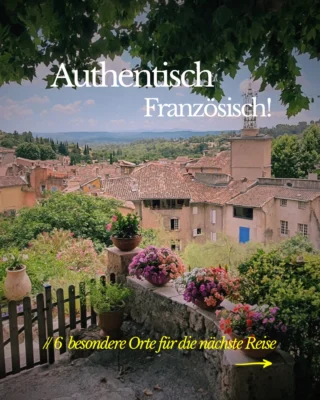 Wo erlebt man das echte, authentische Frankreich? Diese Frage wird uns oft gestellt. Doch die Antwort ist weniger eindeutig, als man vielleicht denkt: Den einen Ort gibt es nicht.
Frankreich lässt sich nicht auf ein einziges Dorf oder eine bestimmte Region reduzieren. Jede Gegend hat ihren eigenen Charakter, ihre Architektur, ihre Küche und vor allem ihr ganz eigenes Lebensgefühl.
Und dennoch gibt es Orte, die dieses regionale Lebensgefühl besonders gut verkörpern:
🇫🇷 Lourmarin steht für das lebendige, stilvolle Flair der Provence.
🌿 Saint-Rémy-de-Provence verbindet provenzalische Lebensart mit Wochenmärkten, Platanenalleen und einer wunderschönen Altstadt.
🪨 Cotignac zeigt eine ruhigere, ursprüngliche Seite der Provence fernab der großen Besucherströme.
🍷 Tourrettes-sur-Loup gehört für uns zu den authentischsten Bergdörfern an der Côte d’Azur, mit hervorragenden Restaurants, die auch bei Einheimischen beliebt sind.
🏛️ Figeac vermittelt auf wunderbare Weise den entspannten Alltag im Südwesten Frankreichs.
🌉 Cahors vereint historisches Flair mit lebendigem Stadtleben und zählt für uns zu den schönsten Städten der Region.
Natürlich ließe sich diese Liste noch lange fortsetzen.
Doch diese sechs Orte stehen beispielhaft für das Lebensgefühl ihrer jeweiligen Region und sind wunderbare Ausgangspunkte, um Frankreich abseits von Klischees authentisch zu entdecken.
Welcher Ort verkörpert für Sie das Lebensgefühl einer französischen Region besonders gut? 🇫🇷 #frankreichurlaub #frankreich #reisetipps #frankreich🇫🇷 #frankreichtour